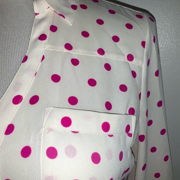 Express Cream Portofino Button Down Shirt with Notched Collar - Picture 8 of 11